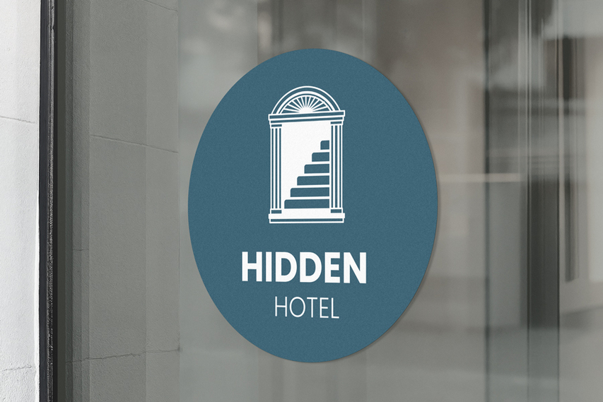 Opaque Hotel Window Cling