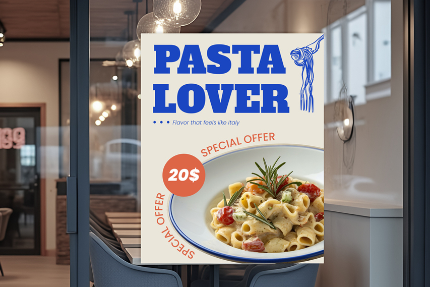 Pasta Offer Window Decal