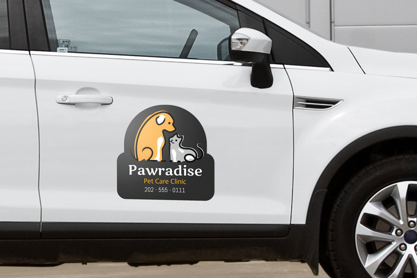 Pet Clinic Custom Car Magnet