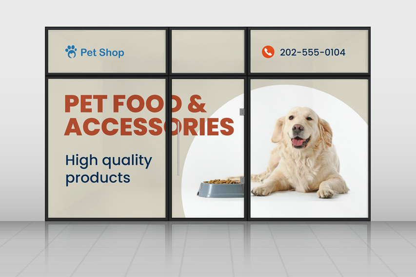 Pet Store Window Decals