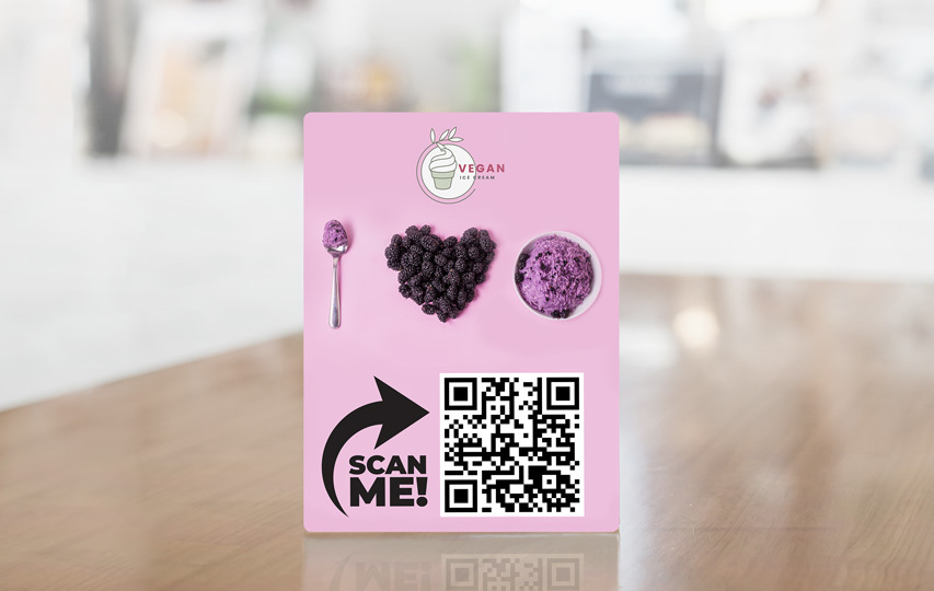 Pink Vegan Pedestal Sign