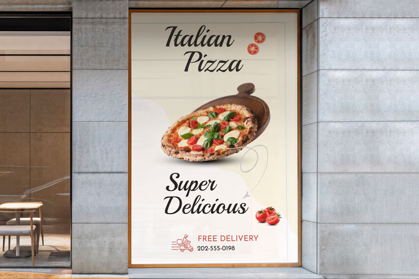 Pizza Parlor Window Decals