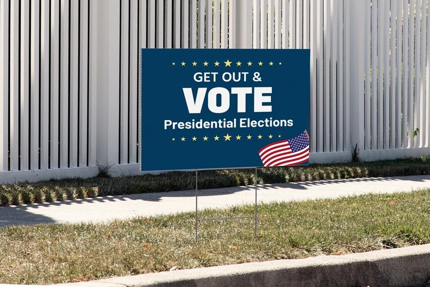 Political Freestanding Corrugated Plastic Sign
