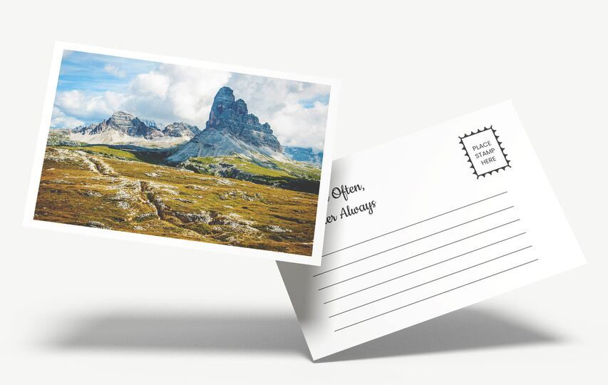 Postcard Printing Natural Travel Landscape