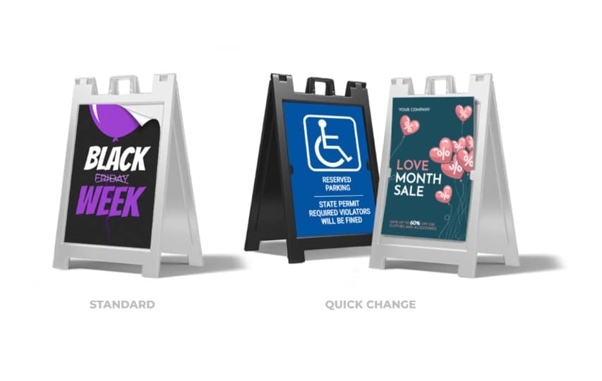 foldable portable directional signs