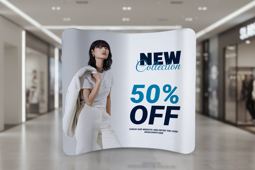 Promotional Curved Tension Fabric Display
