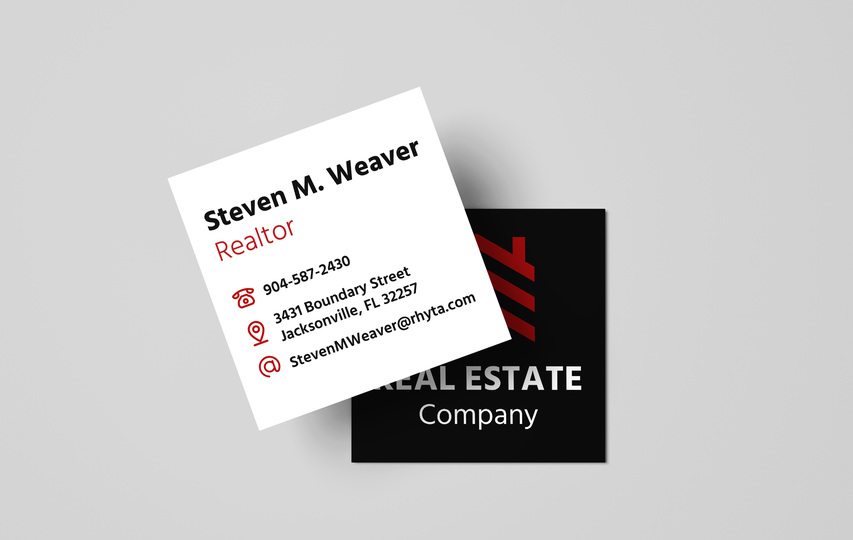 Realtor Info Shaped Business Cards