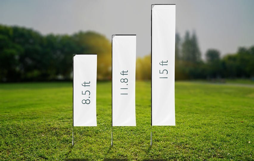 Rectangle flag sizes