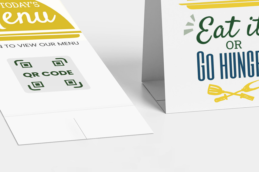 Restaurant Menu Qr Table Tent