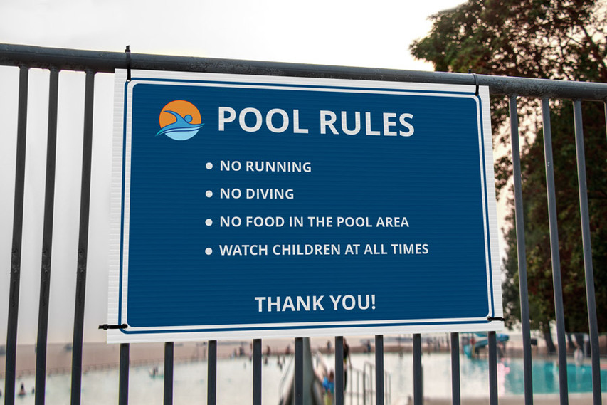 Safety Rules Corrugated Plastic Signs