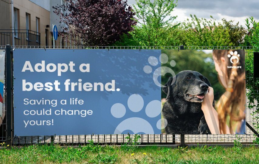 Save Life Vinyl Banner