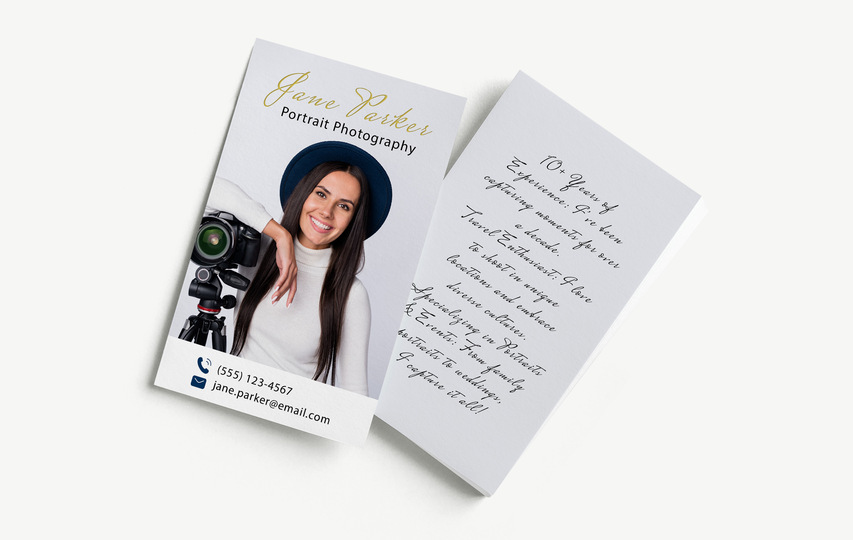 Self Introductory Photo Business Cards