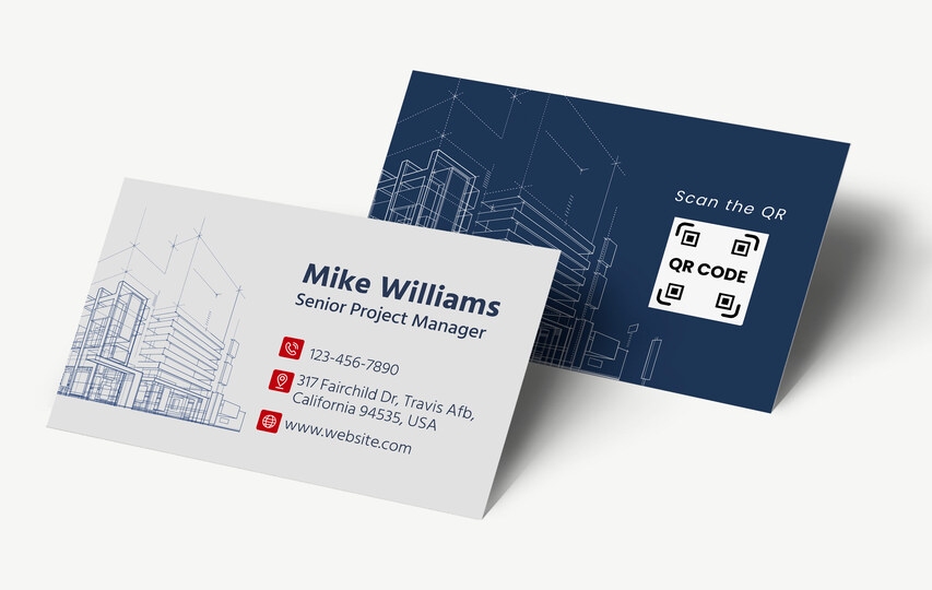 Senior Manager Construction Business Cards