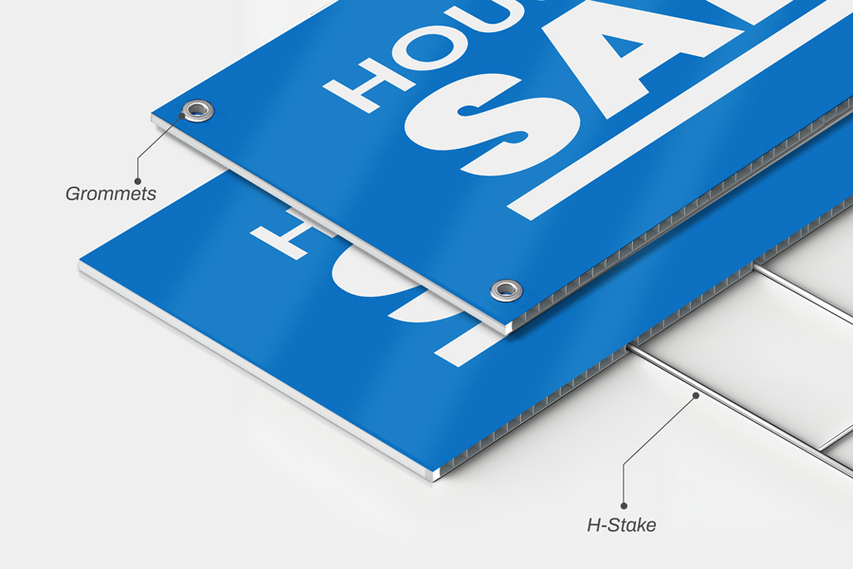 Setup Options For Reflective Coroplast Signs