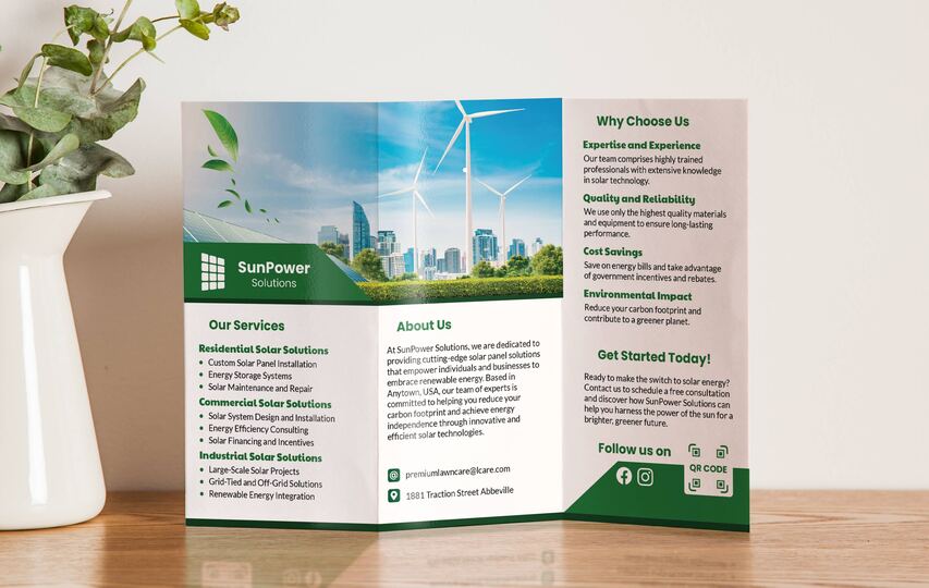 Solar Panel Solutions Brochure Printing