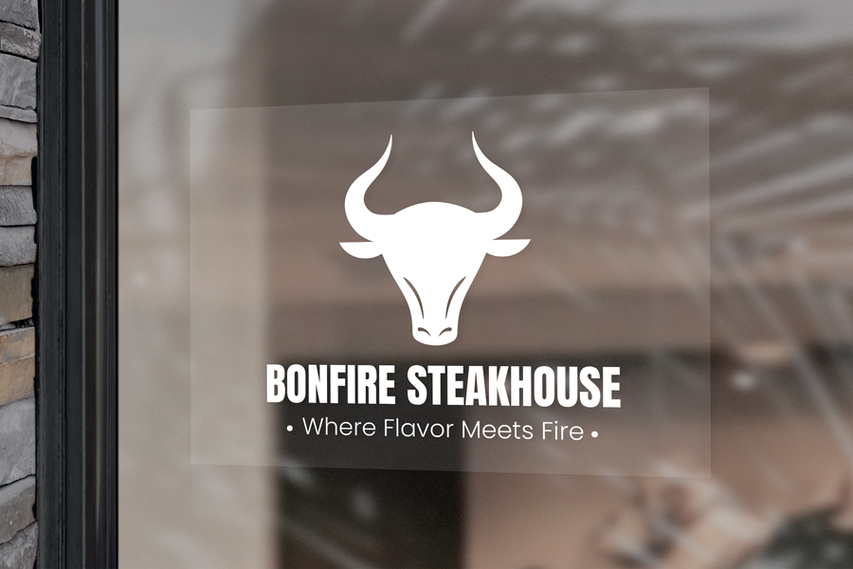 Steakhouse Clear Window Decal