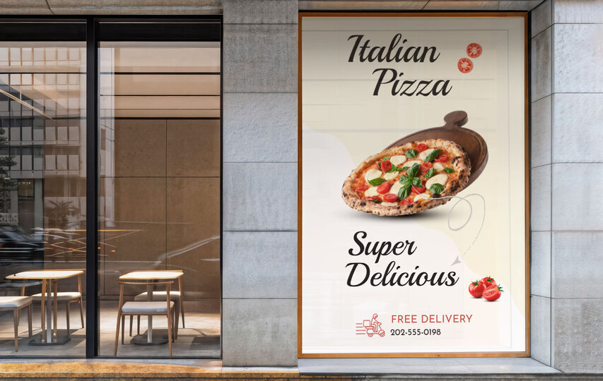 Storefront Window Decal For Italian Restaurant