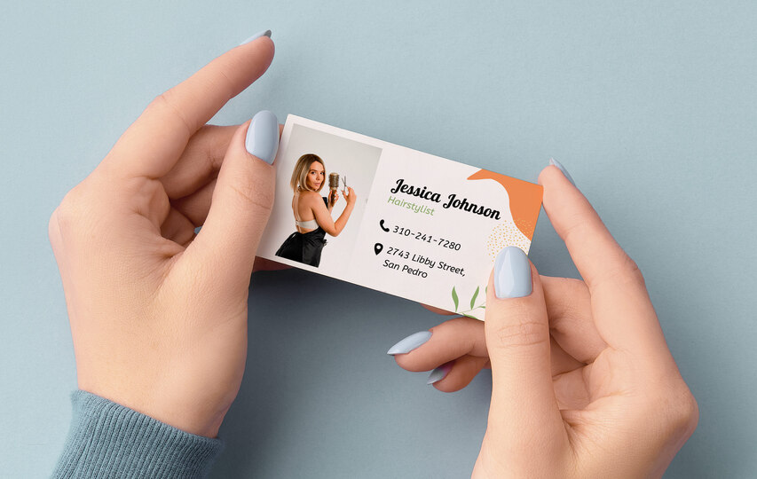 Stylist Portrait Hairstylist Business Cards