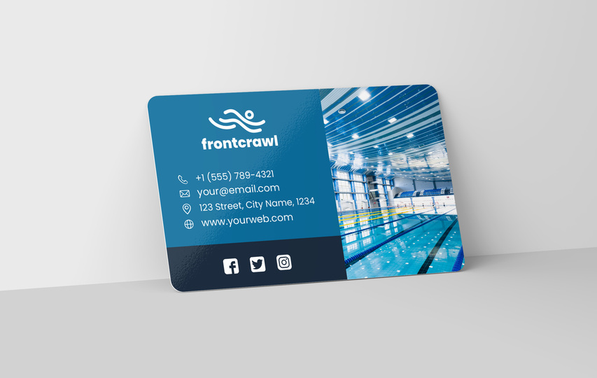 Swimming Pool Plastic Business Cards