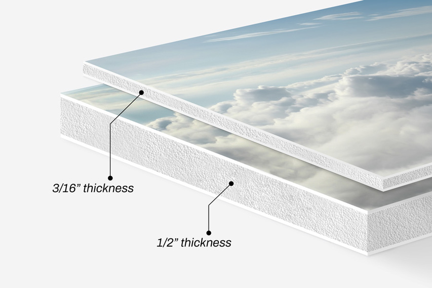 Thickness Comparison of Foam Board Materials