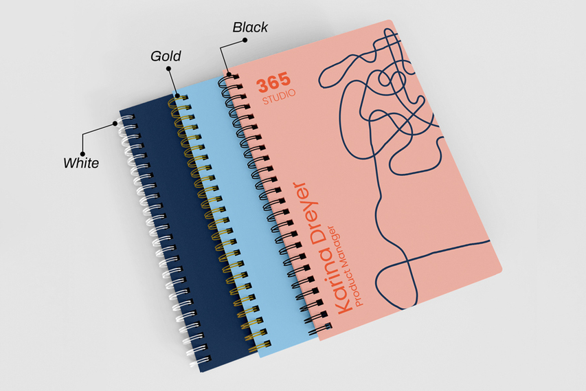 Three Color Spiral Notebooks