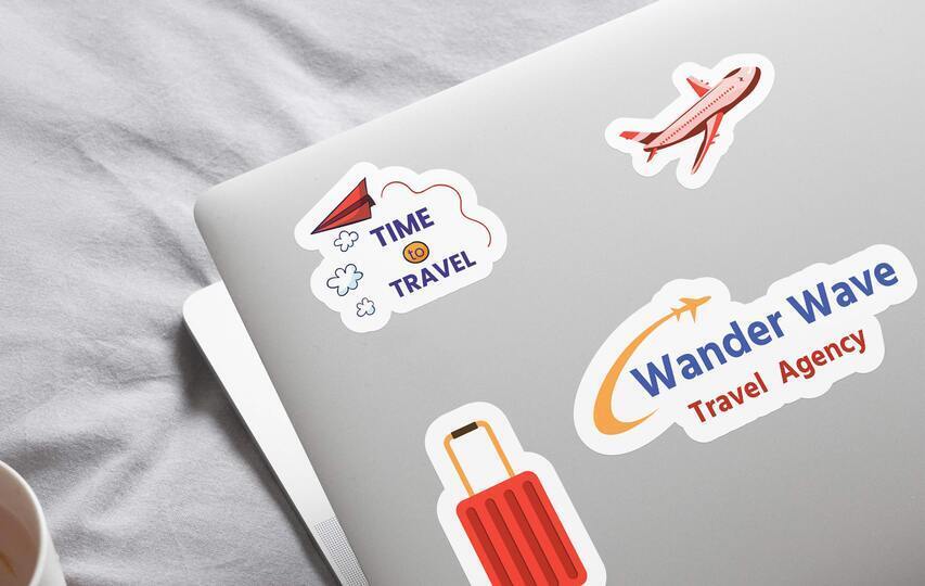 Travel Agency Die Cut Stickers