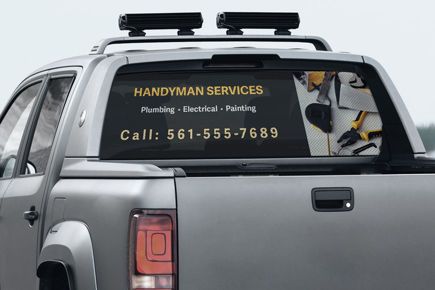 Truck Window Decal For Handyman Services