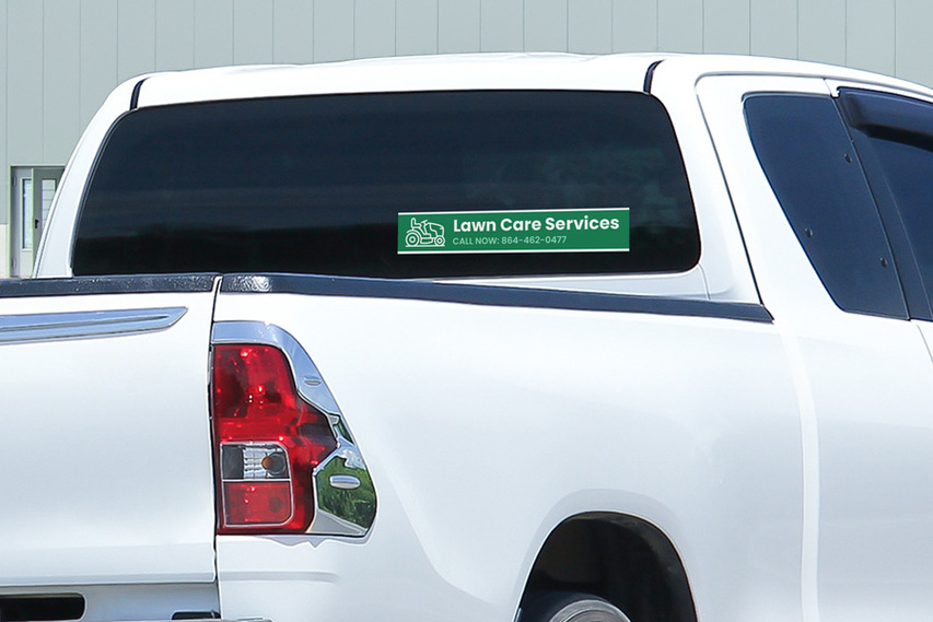 Truck Window Decal For Lawn Service