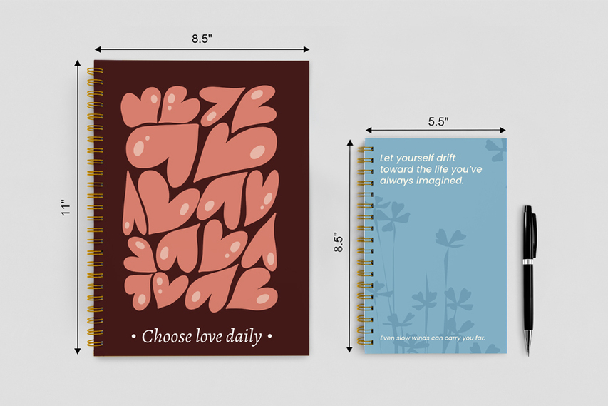 Two Sized Custom Notebooks