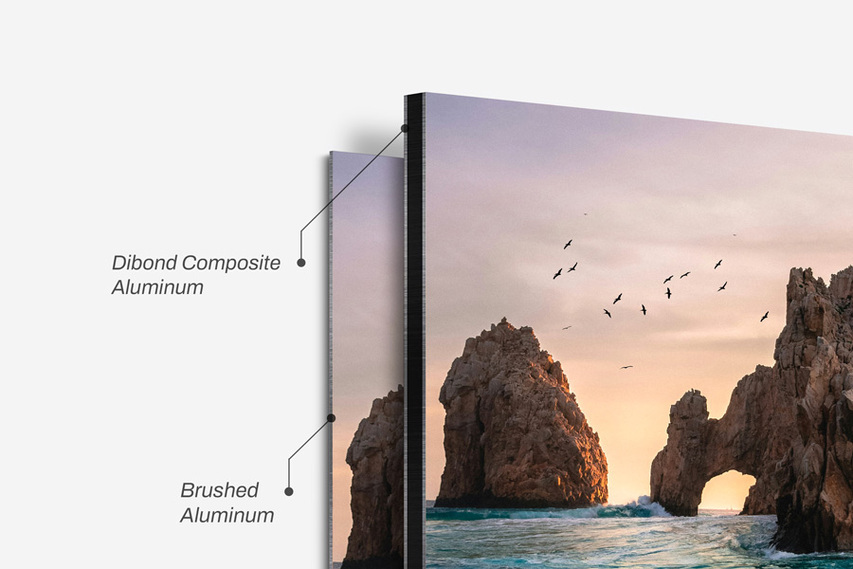 Two Types Of Brushed Aluminum Signs