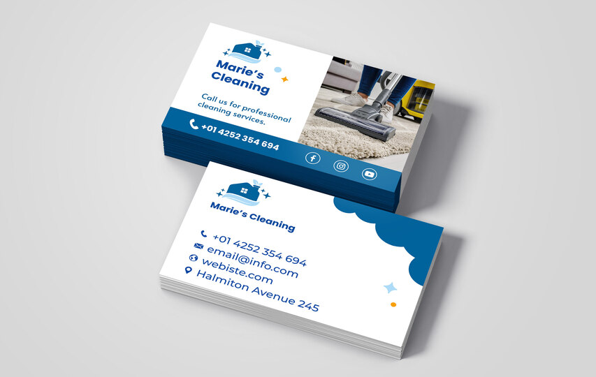 Vacuuming Cleaning Service Business Cards