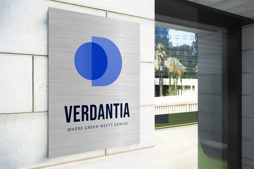 Verdantia Outdoor Brushed Aluminum Sign