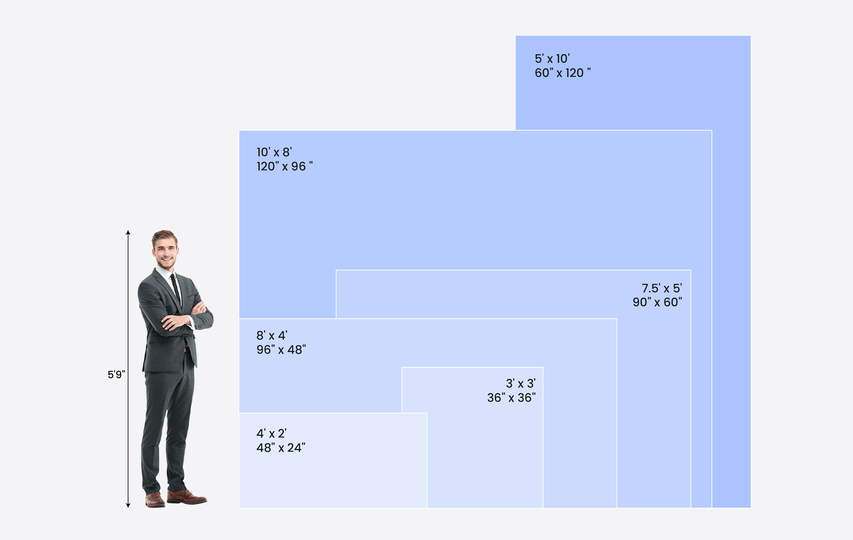 Vinyl Banners Sizes Compared To Person