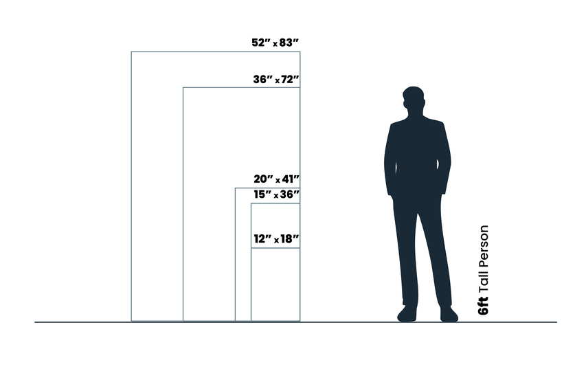Window Decals Size Comparison Chart