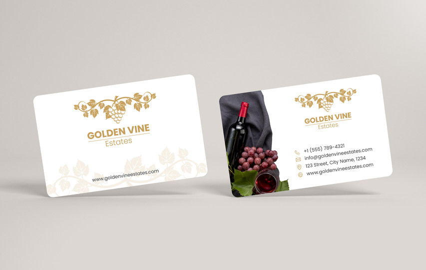 Winery Service Plastic Business Cards