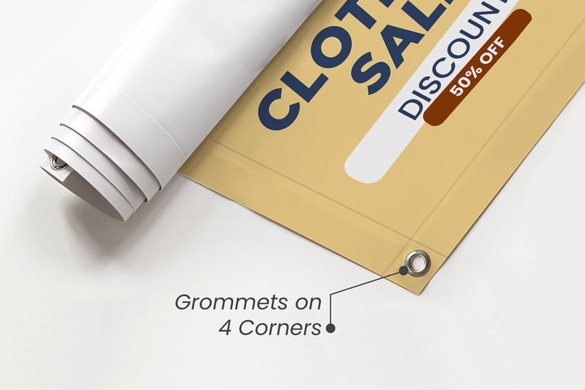 X Stand Banner Grommets