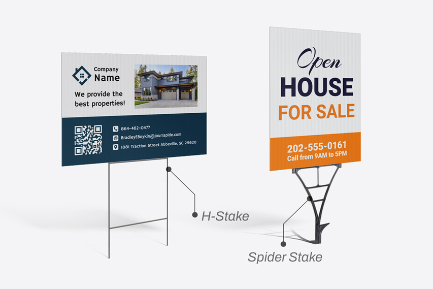 Yard Sign Stake Options