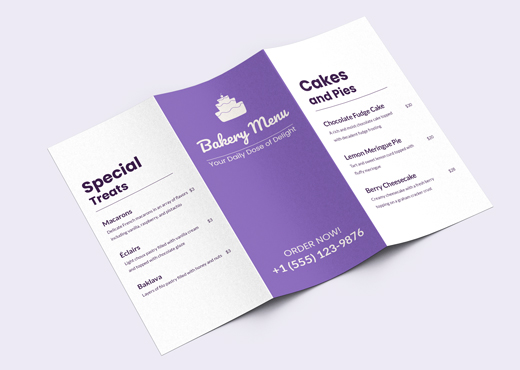 Brochure printing with square signs 1