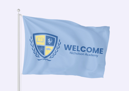 Pole Flag Printing At Square Signs