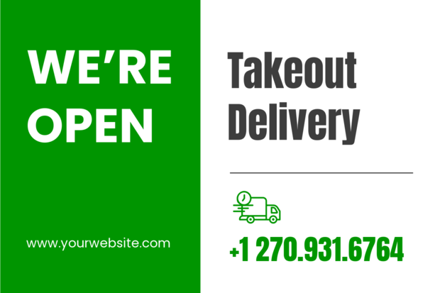 Informative About Being Open Contact Details Sign Template | Square Signs