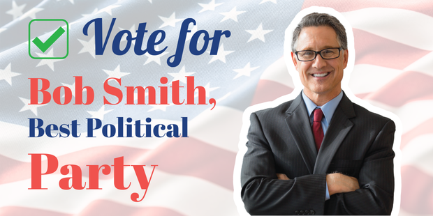 Vote for Candidate With Image Political Sign Template | Square Signs