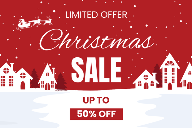 Red Christmas Limited Offer Sign Template | Square Signs