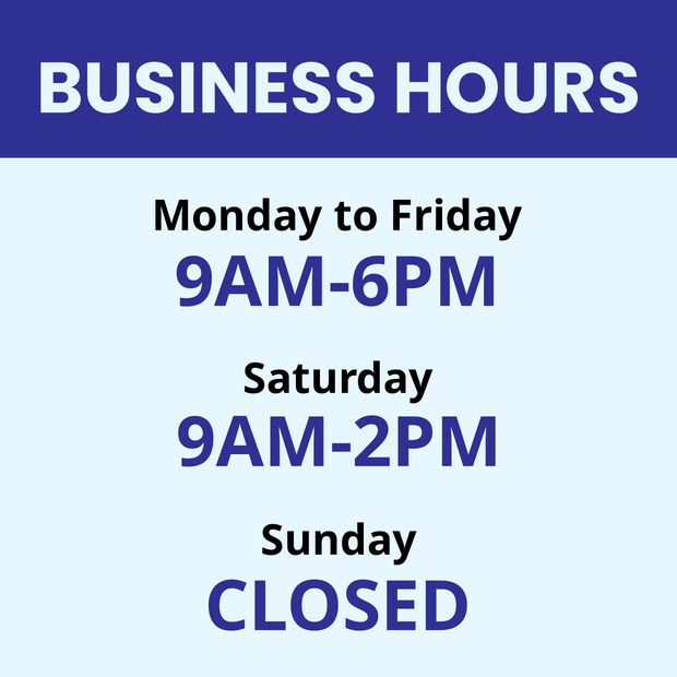 Business hours signage template Square Signs