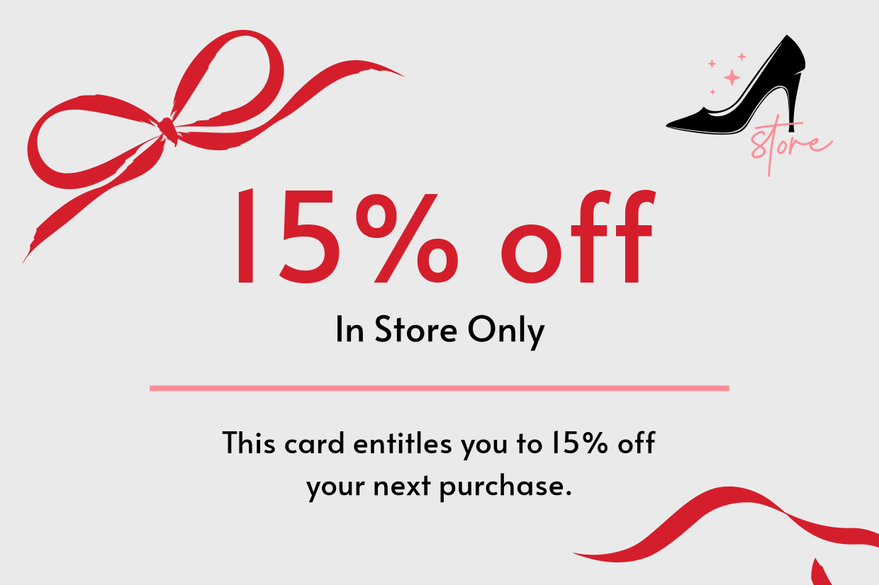 Chic Store Discount Postcard Template | Square Signs