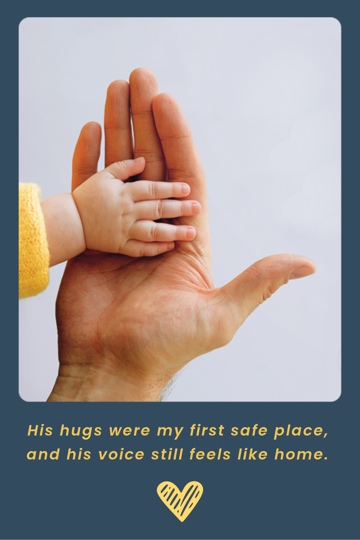 Heartfelt Father-Child Bond Quote Sign Template | Square Signs