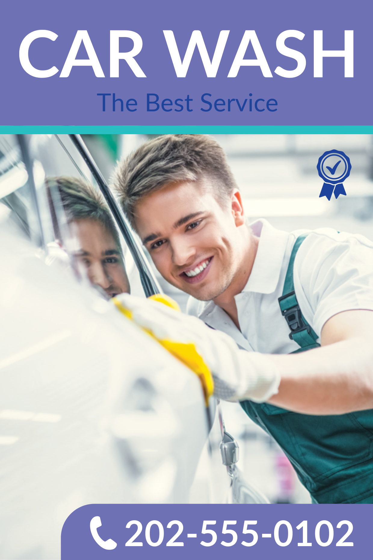 Vibrant Car Wash Service Sign Template | Square Signs