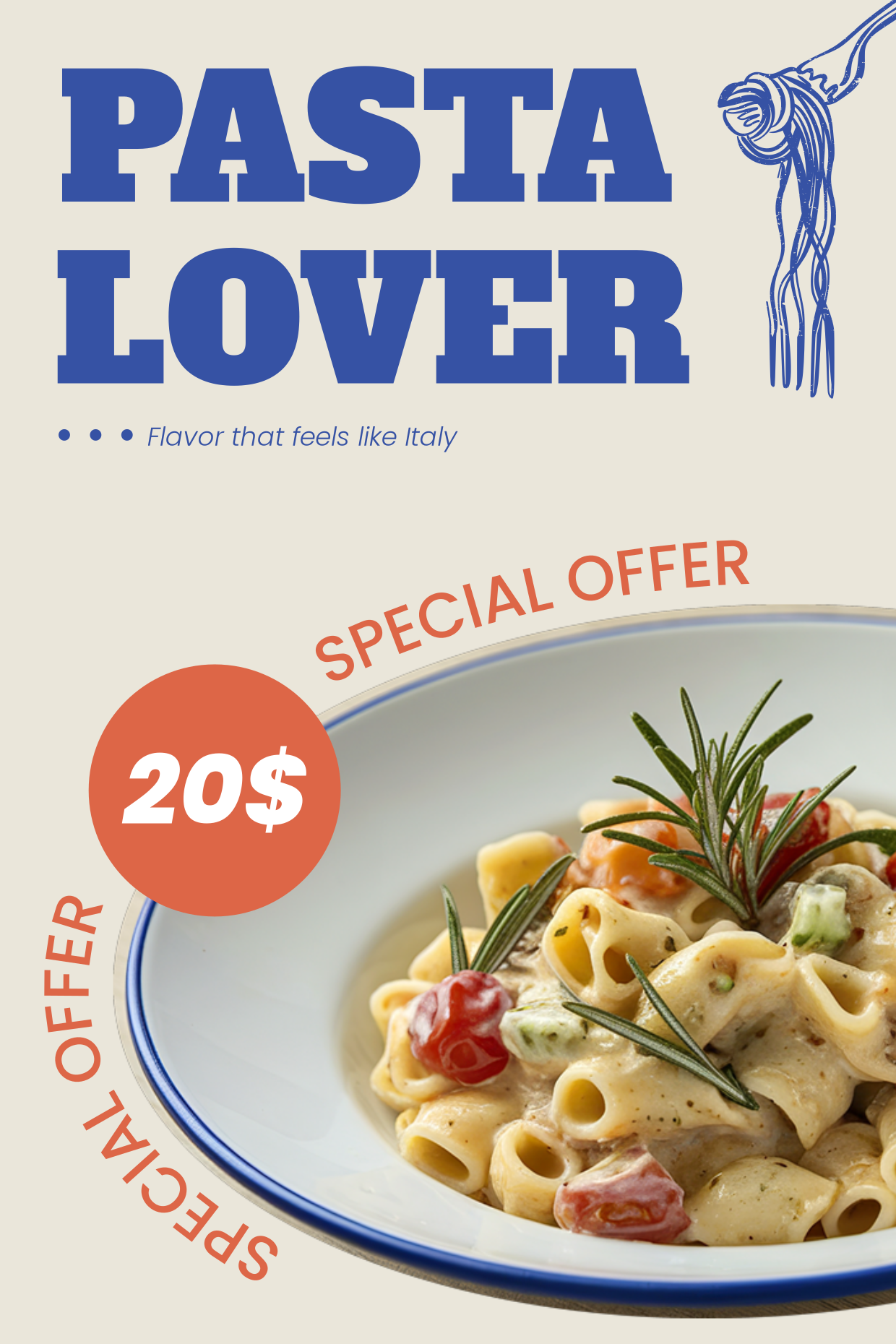 Pasta Lover Promotional Sign Template | Square Signs