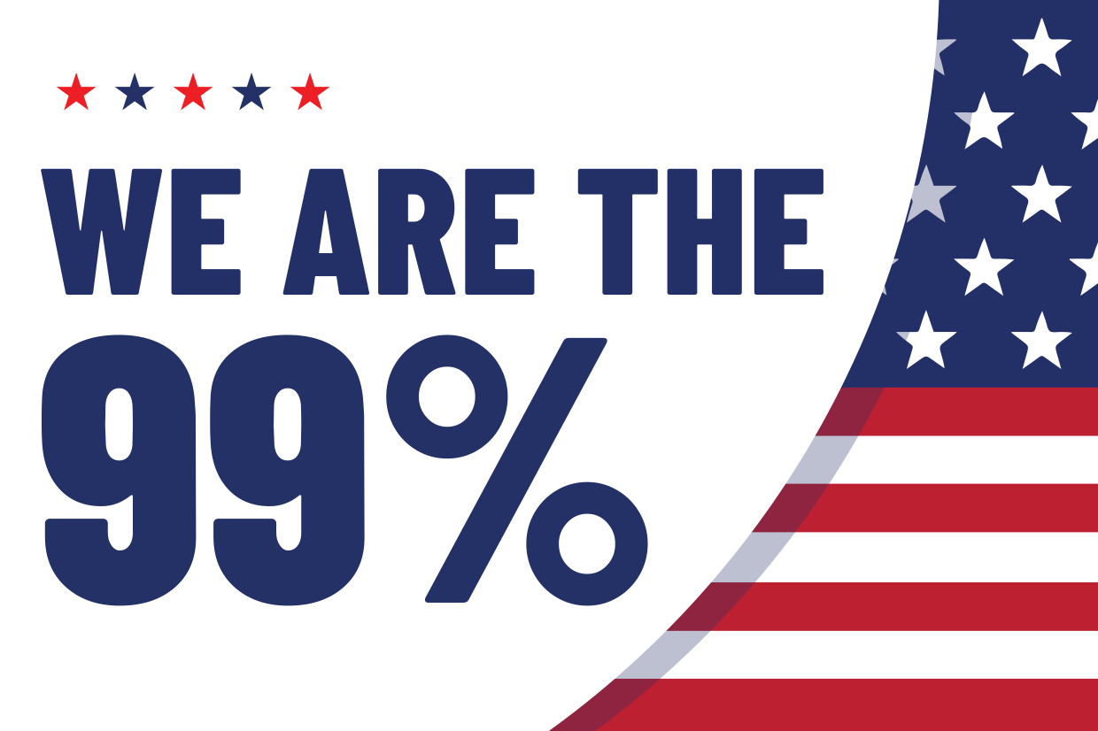 We Are The 99 Percent Protest Sign Template | Square Signs
