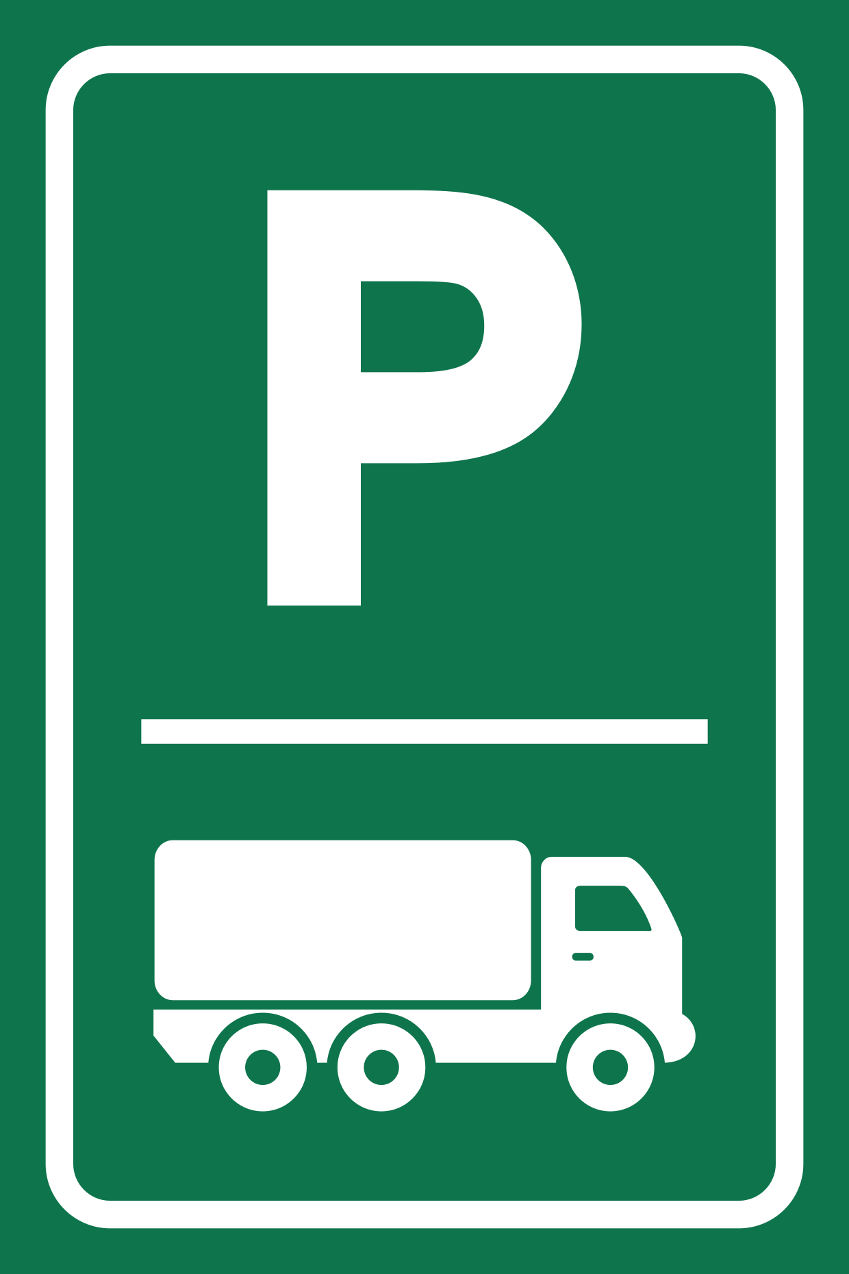 Green Truck Parking Sign Template | Square Signs