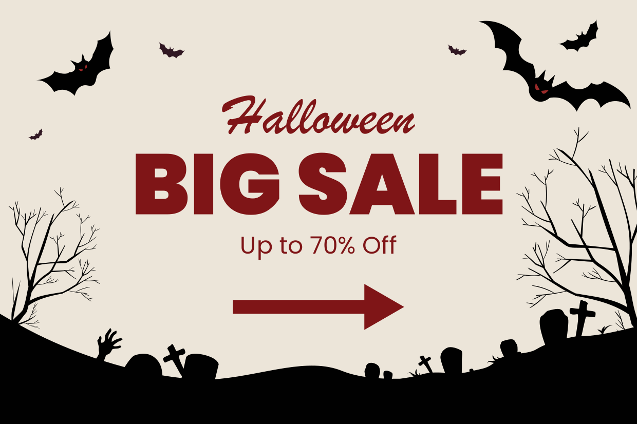 Halloween Big Sale Retail Sign Template | Square Signs